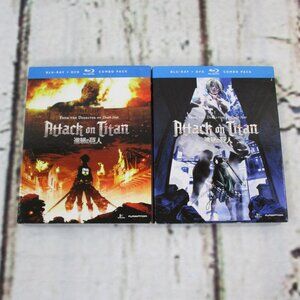 Attack on Titan (Blu-Ray/DVD 2014) Combo Pack Season 1 Part 1 & 2 Anime Movies